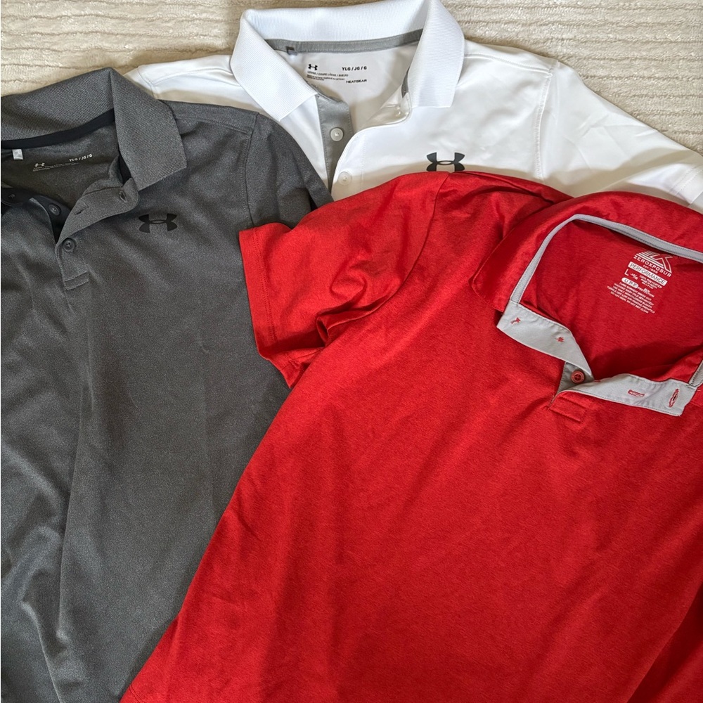 3 Boy’s golf shirts